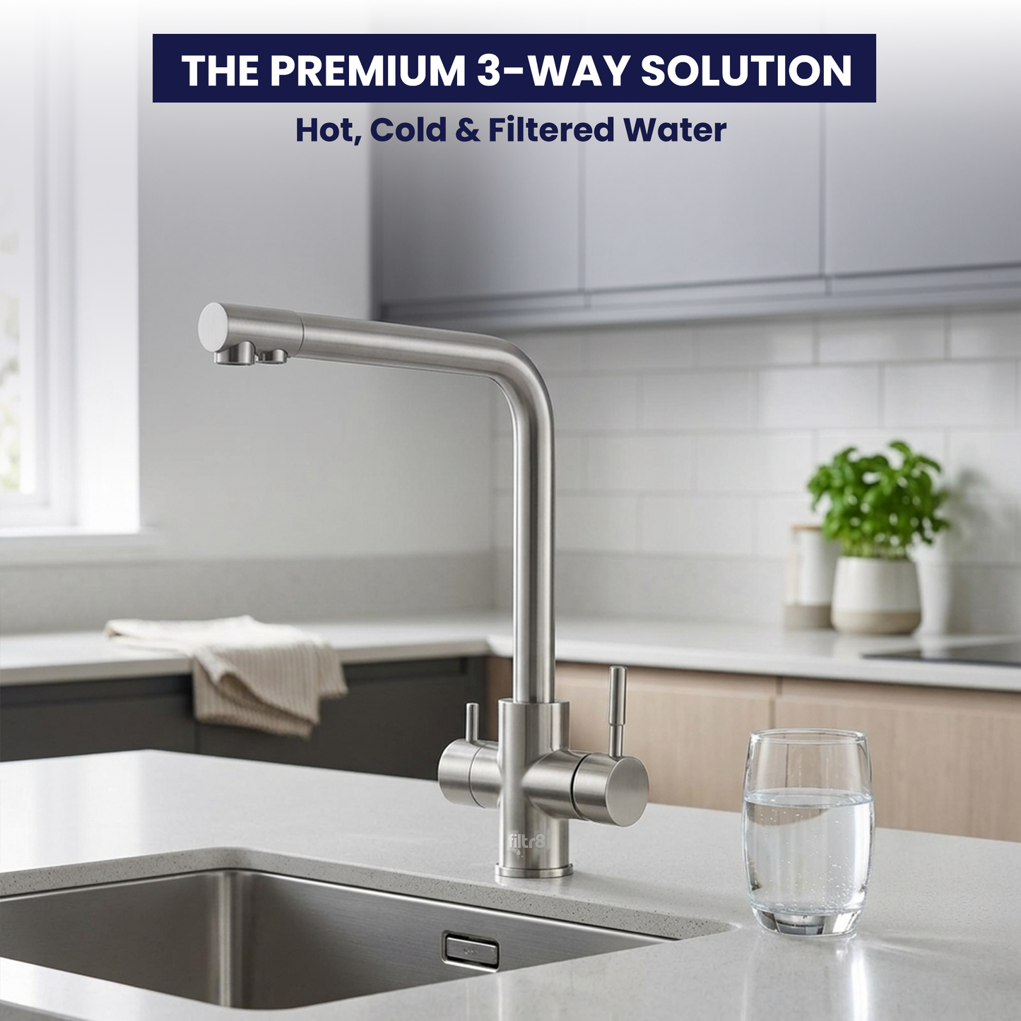 Filtr8™ Three-Way Filter Tap | Cold, Hot and Filtered Water