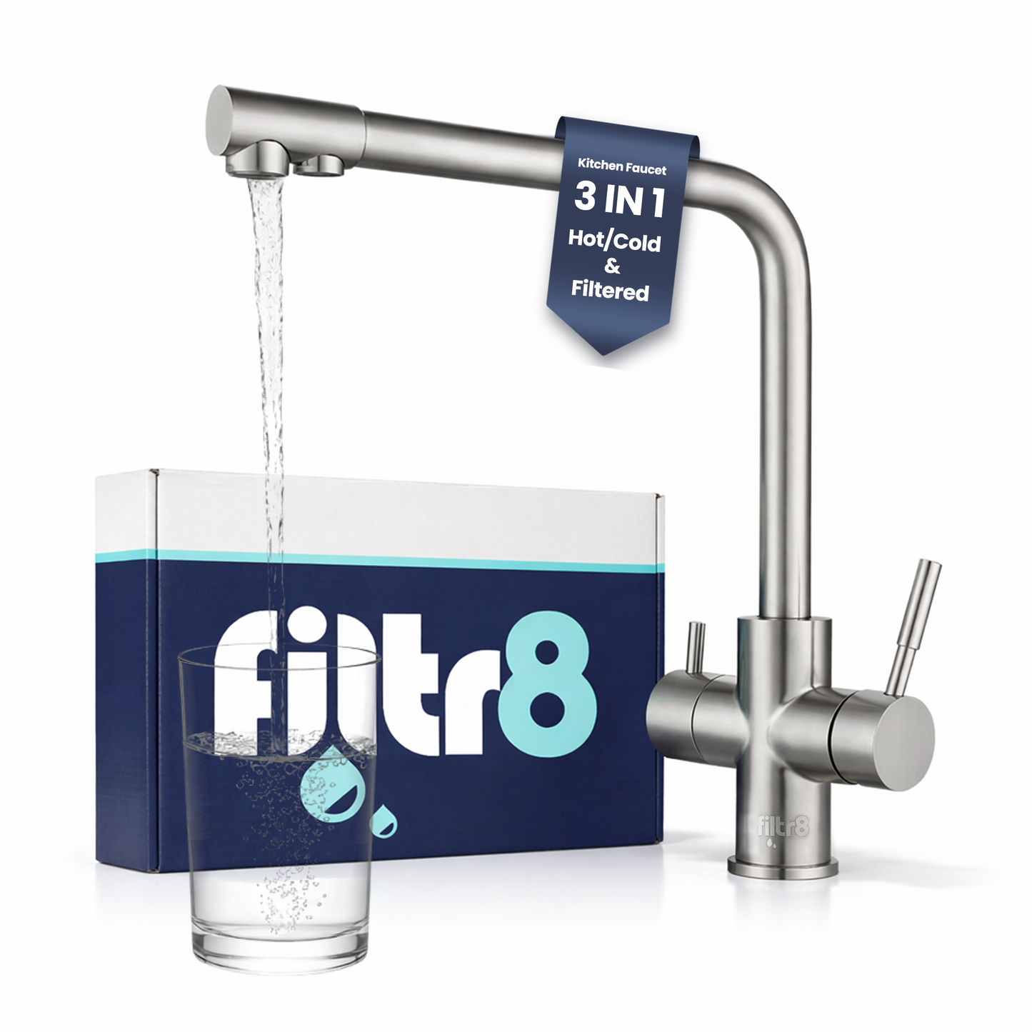 Filtr8™ Three-Way Filter Tap | Cold, Hot and Filtered Water