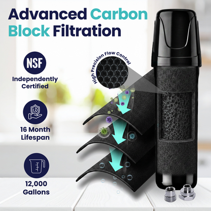 Filtr8™ Under Sink Water Filter - 99% Lead, Chlorine, Microplastics & PFAS Removal